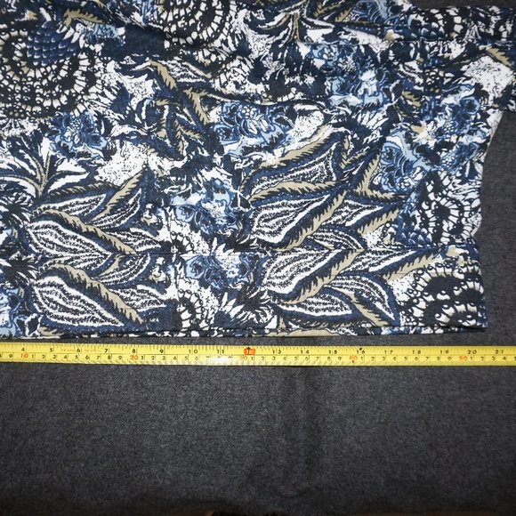 JOIE boxy French terry sweatshirt thumbholes LARGE blue abstract NWT cotton - Picture 8 of 8